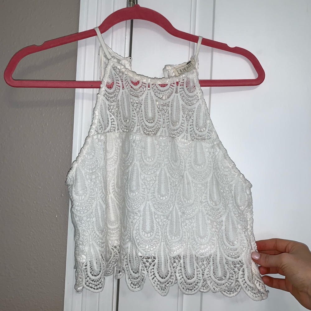 LA Hearts crop top